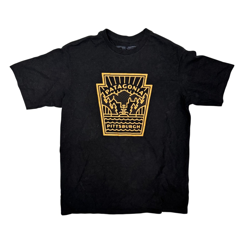 Patagonia Pittsburgh‎ Responsibili-Tee Black Gold XS Mens T-Shirt